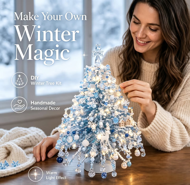 🎄✨Handmade Elegant Beaded Mini Christmas Tree | Collectible Premium Holiday Decor Kit