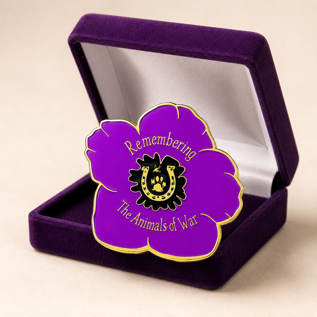 🐾🌺 Remembering The Animals Of War Remembrance Brooch
