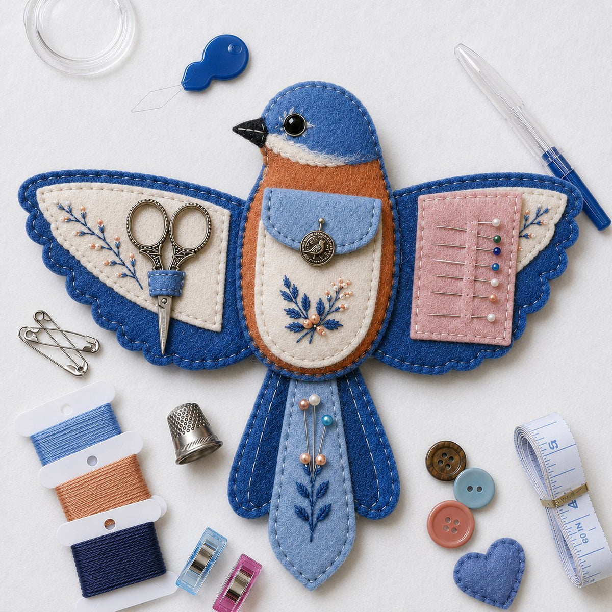 🐦 DIY Felt Bird Sewing Craft Kit 🧵