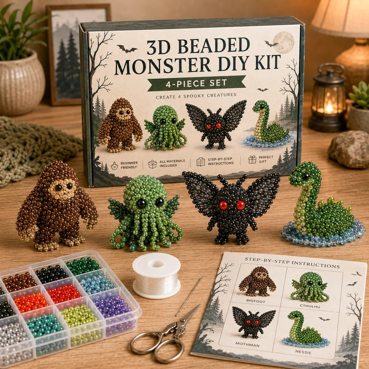 🧵✨ Tiny 3D Beaded Animal DIY Kit