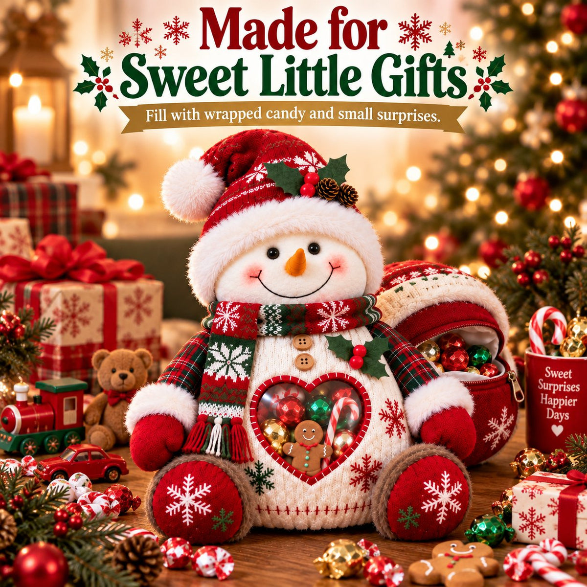 🎅Refillable Christmas Figure Treat Holder