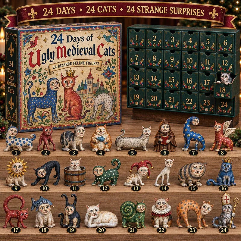 🐈🏰 24 Days of Ugly Medieval Cats – Weird & Hilarious Cat Advent Calendar 2026