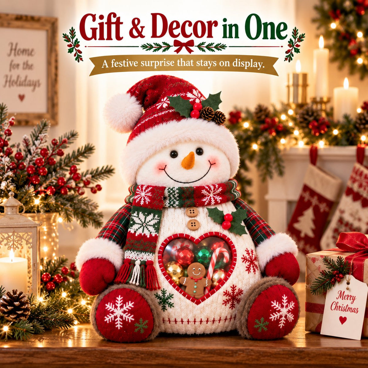 🎅Refillable Christmas Figure Treat Holder