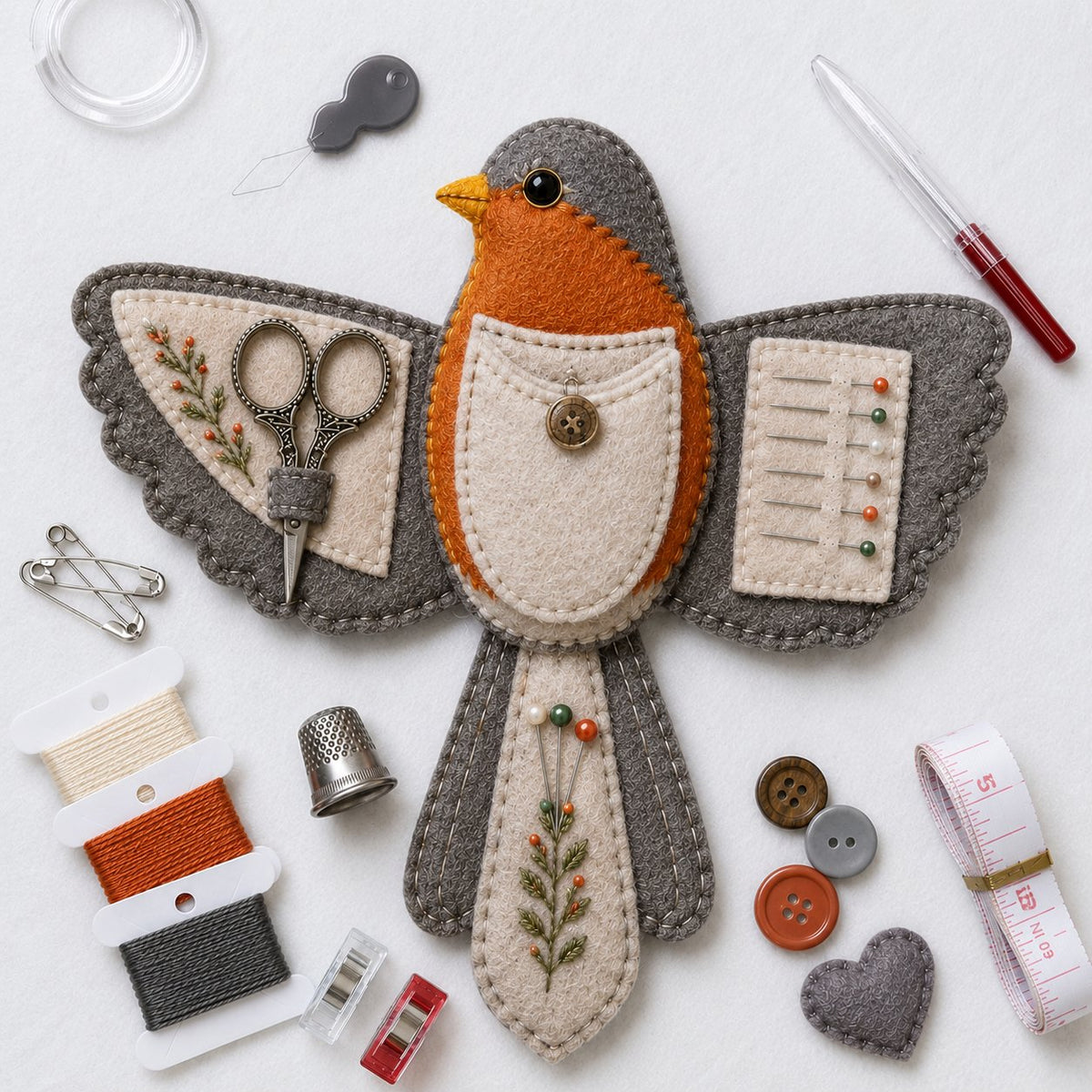 🐦 DIY Felt Bird Sewing Craft Kit 🧵