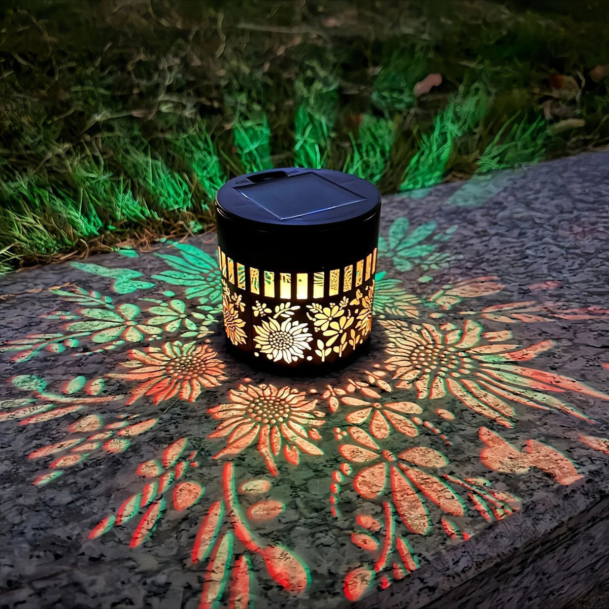 🎁2026 New Arrivals 50% OFF💥Solar Mandala Wall Light Outdoor Garden Fence Projector Lamp Patio Ambient Decor