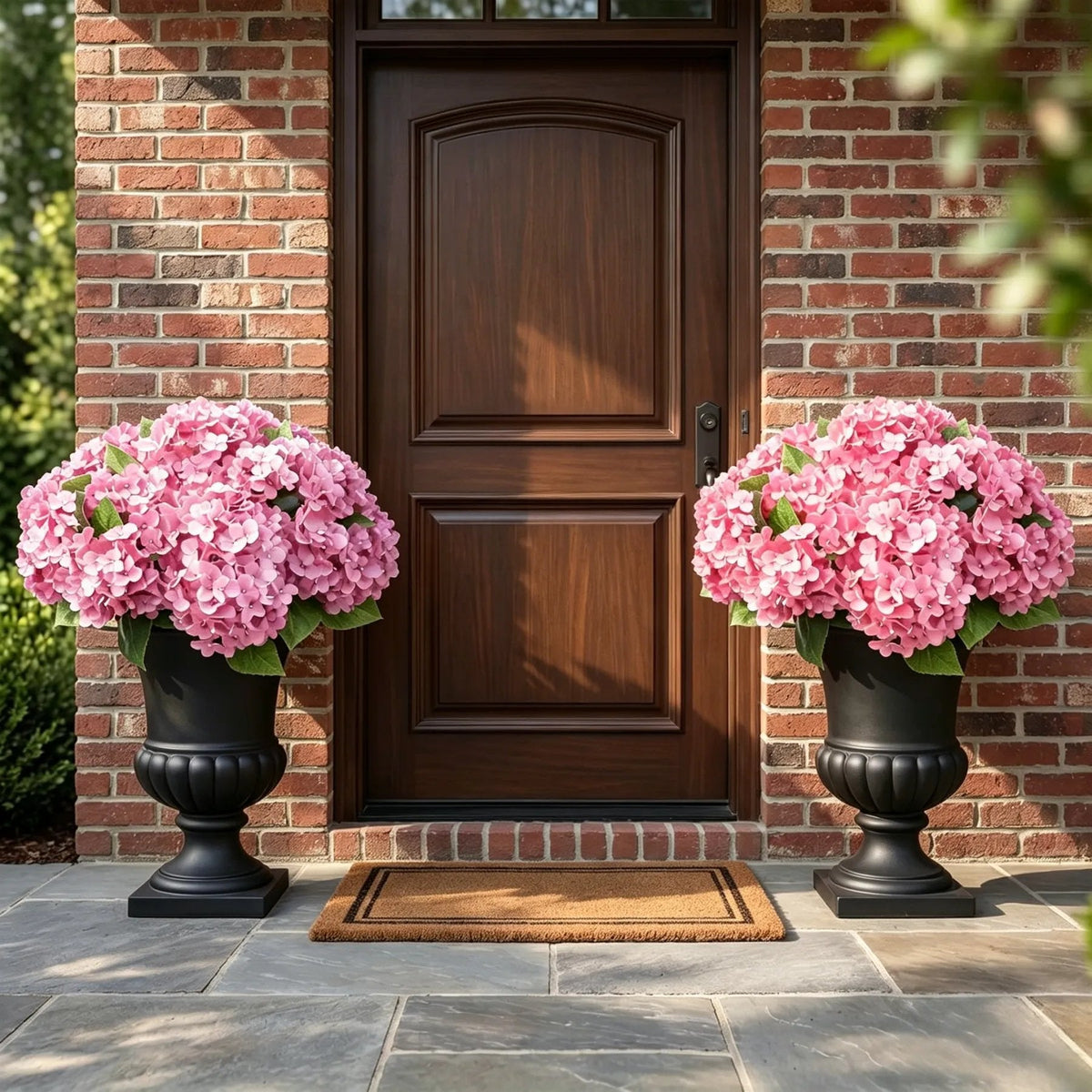 🌼Artificial Hydrangea Flowers for Outdoors – Low-Maintenance Faux Flower Bouquet for Porch, Patio & Garden Decor💐🌸