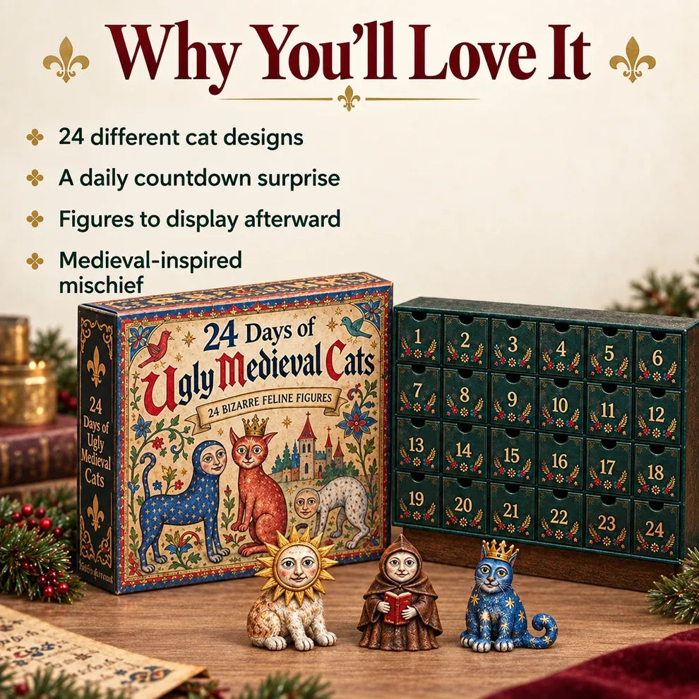 🐈🏰 24 Days of Ugly Medieval Cats – Weird & Hilarious Cat Advent Calendar 2026