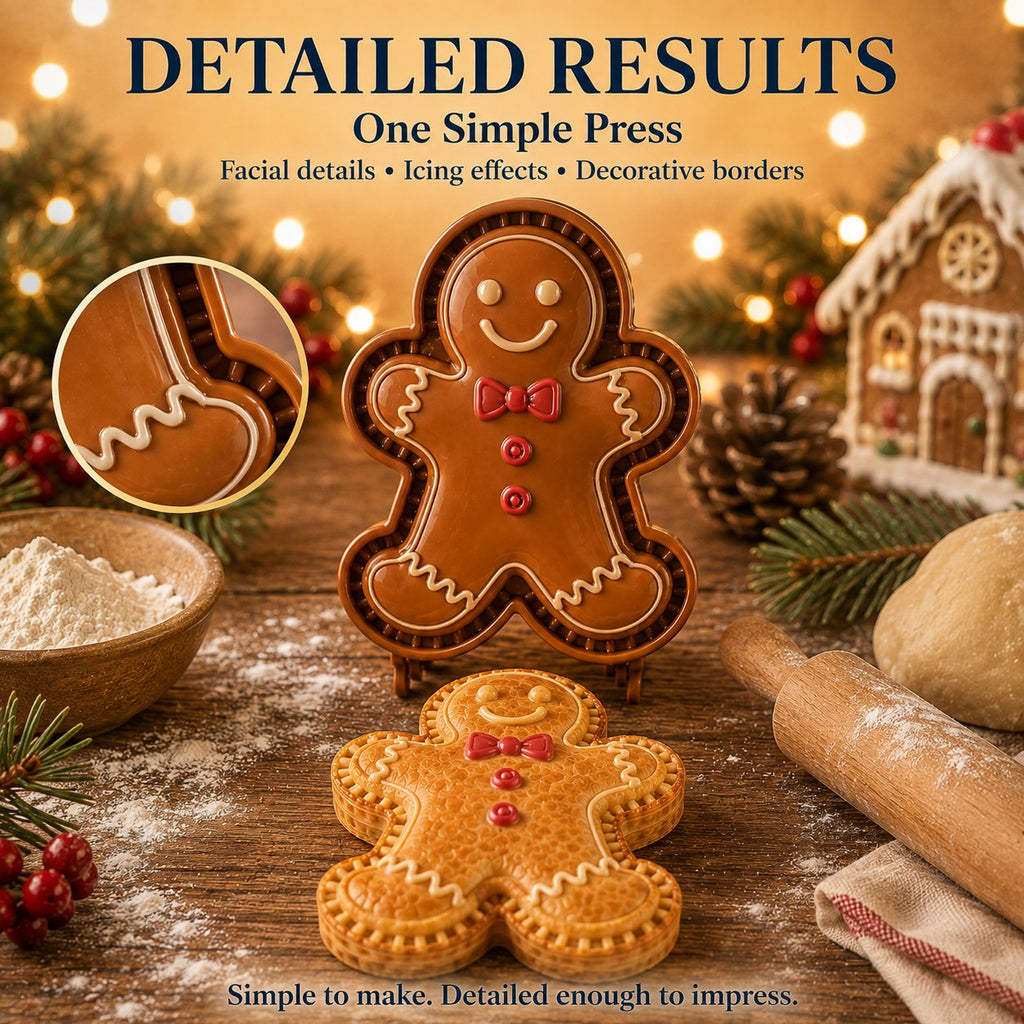 🎄 Christmas Themed Embossed Mini‑Pie Mould Set | 8 Festive Character Designs for Holiday Baking
