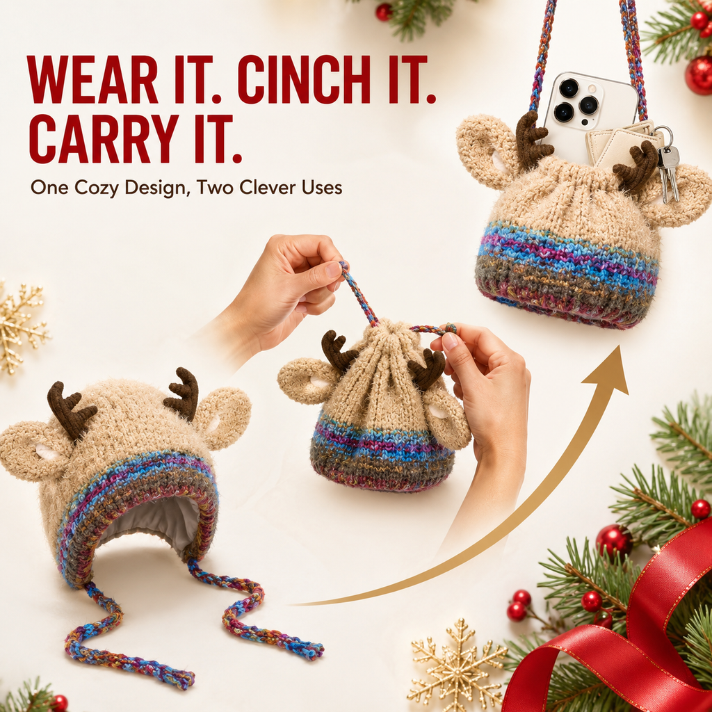 ❄️🎄Original design Festive Christmas Antler Hat🎊🌟