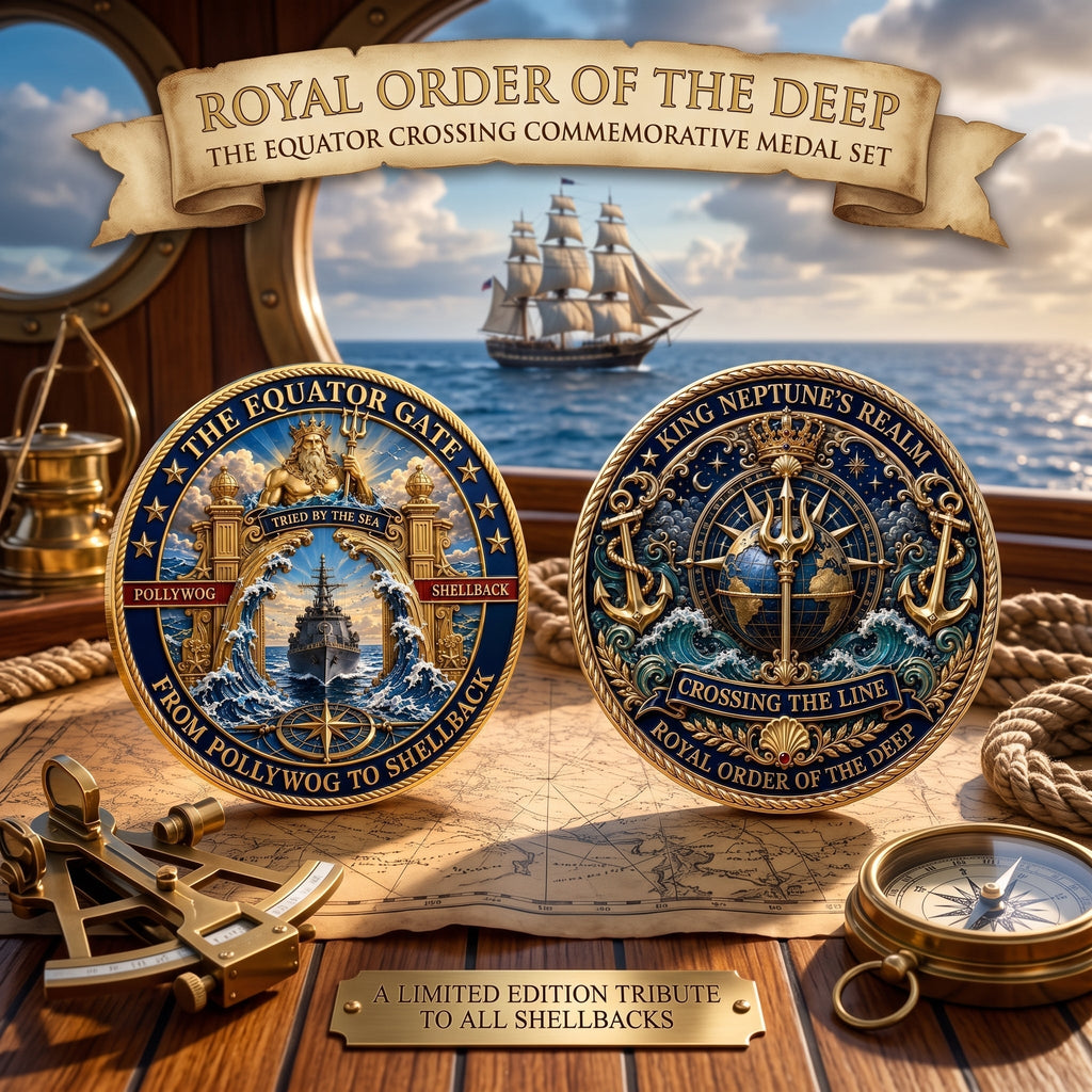 👑King Neptune’s Realm Commemorative Naval Metal Medal